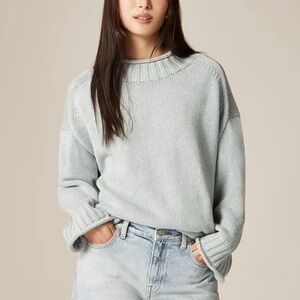 J. Crew 2025 Rollneck Sweater Heather Morning Dew Blue - Size Small
